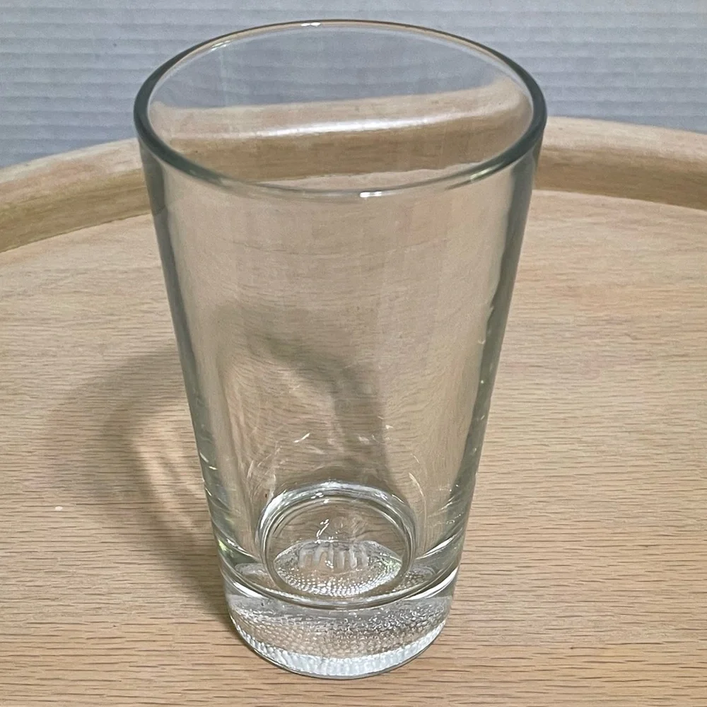 Football Embossed Pilsner Beer Glass Clear Beverage Tumbler Heavy Bottom Barware